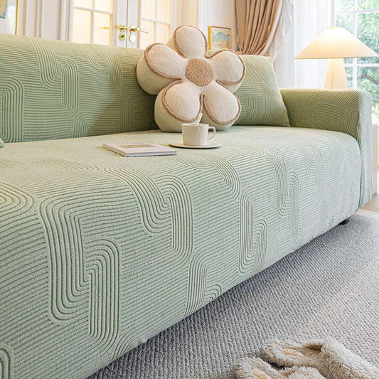 Modern Slipcovers Geometric Textured Stretchy Sofa Cover for Couch