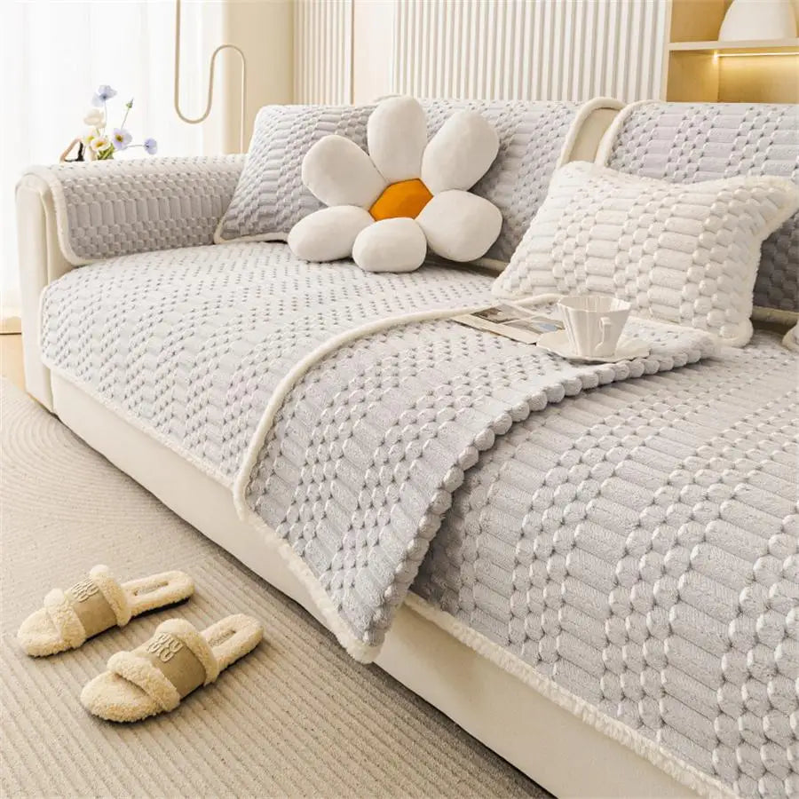 Velvet Couch Cover Cozy Plush Sectional Sofa Cover Sofa Slipcovers