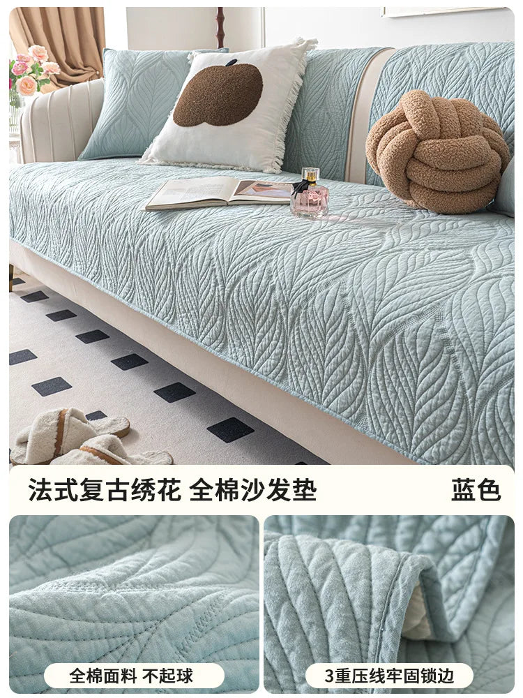 Minimalism Soft Cotton Sofa Cushion Cover Universal Chair Futon Cover Slipcover Non-slip Seat Mat