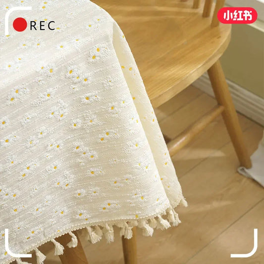 Rectangle Table Cloth Cotton Linen Table Cover for Kitchen Dinning