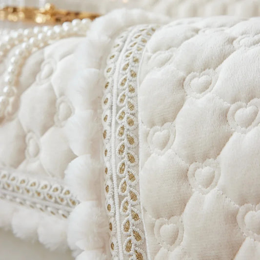 Soft Warm Sofa Cover Coral Fleece Chair Mat Universal Plush Couch Cover