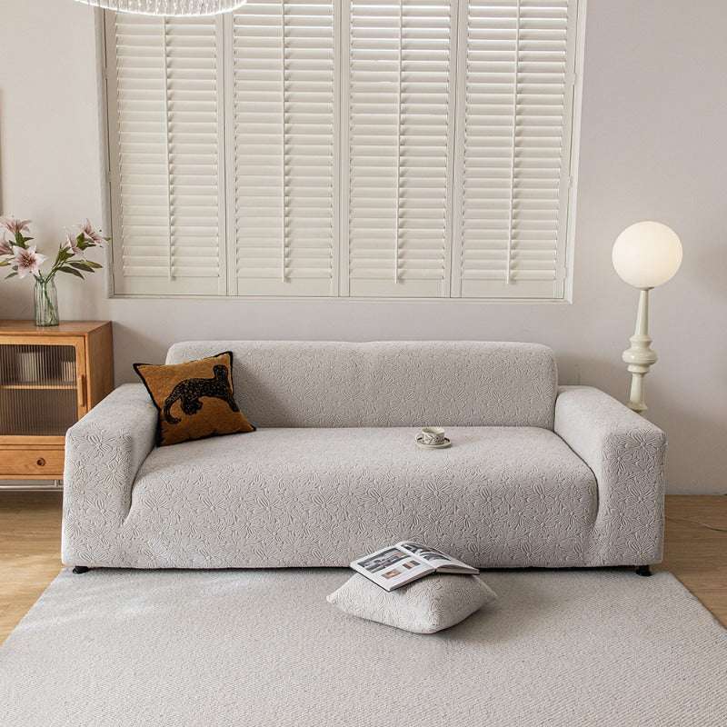 Elastic Floral Couch Slipcover Jacquard Stretchy Non-Slip Furniture Protector