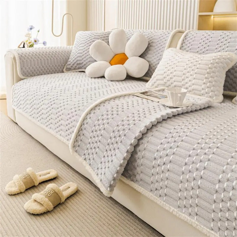 Velvet Couch Cover Cozy Plush Sectional Sofa Cover Sofa Slipcovers