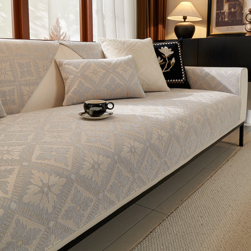 Chenille I-shaped Sofa Cover Universal Cushion Couch Cover Durable Slipcover