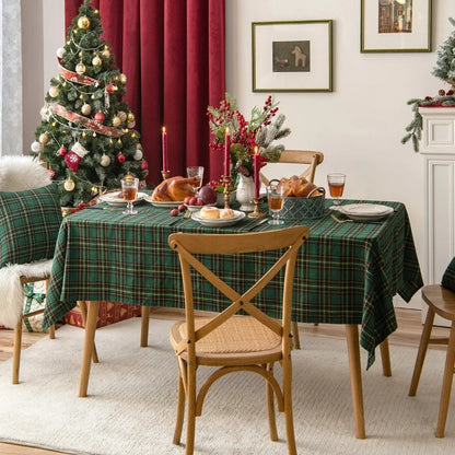 Christmas Tablecloth Red Green Rectangular Table Cover