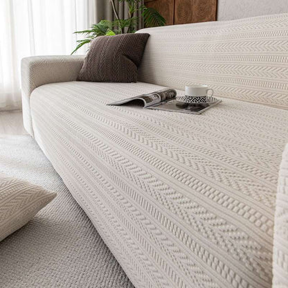 Thick Elastic Sofa Cover Slipcover for Living Room Stretchy Polar Fleece Chair Cover