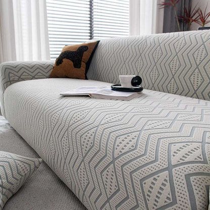 Cozy Durable Sofa Slipcover Stretchy 1-Piece Textured Couch Cover