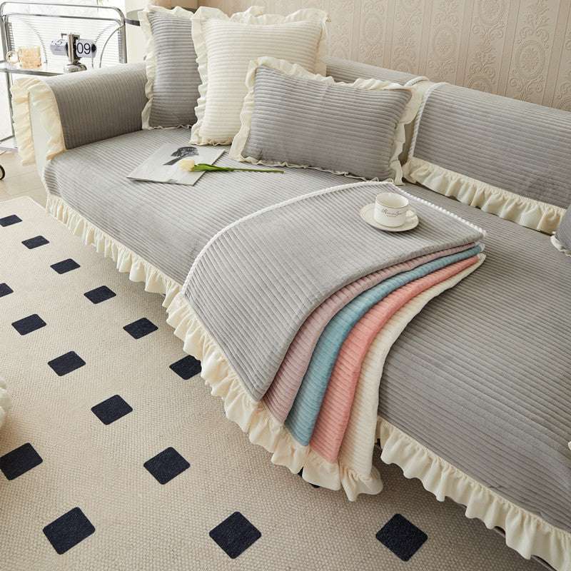 Cozy Sofa Cushion Cover Durable Seat Chair Cover Non-slip Sofa Protector
