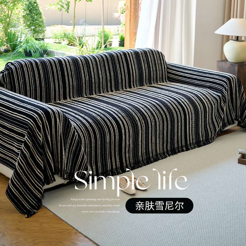 Vintage Chenille Blankets for Couch Covers Durable Throw Cover Cozy Slipcover