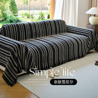 Vintage Chenille Blankets for Couch Covers Durable Throw Cover Cozy Slipcover