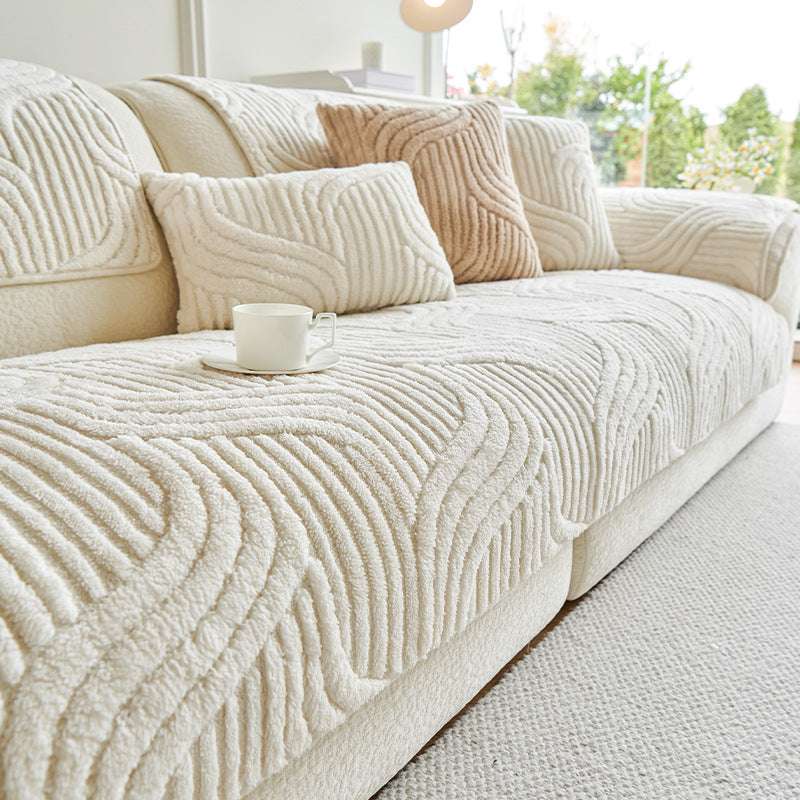 Thickened Non-slip Sofa Chair Mat Cozy Plush Couch Cushion Cover