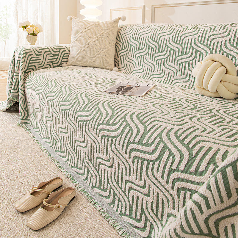 Plush Sherpa Sofa Throw Cover for Sectional Throw Blanket Furniture Protector