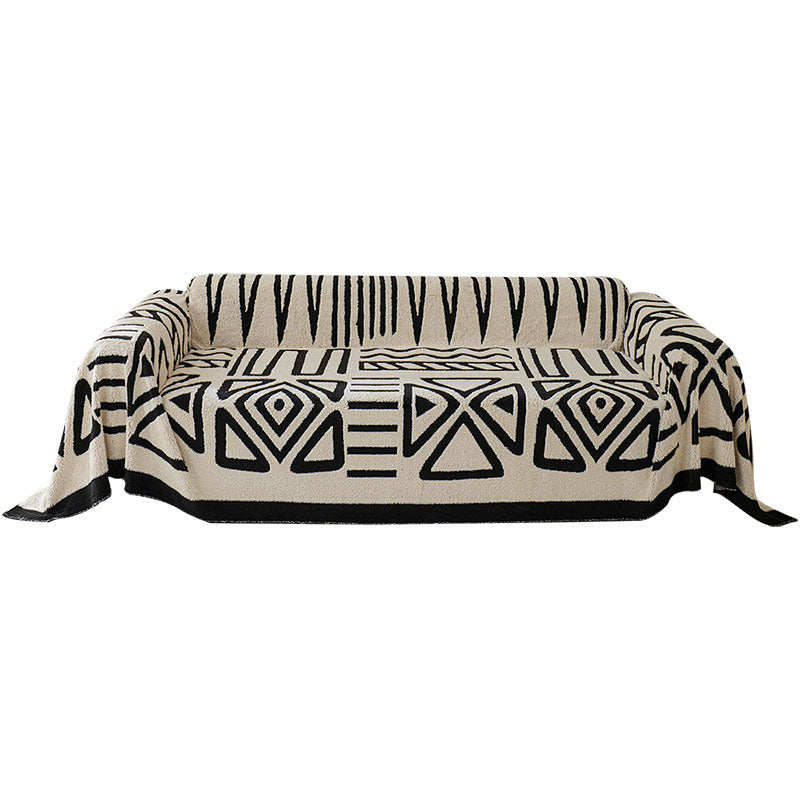 Boho Plush Couch Cover Bohemian Throw Blanket Cozy Chair Sofa Covers