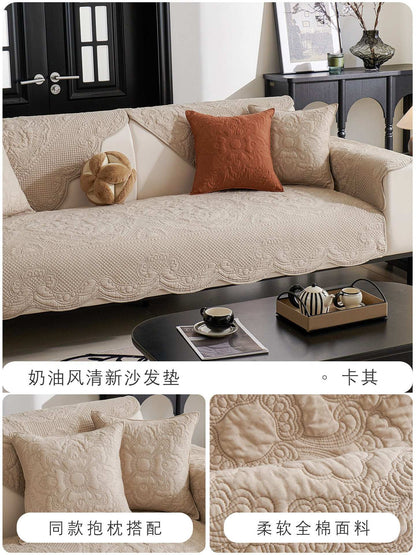 Universal Cotton Cozy Sofa Futon Cover Non-slip Chair Cushion Seat Mat