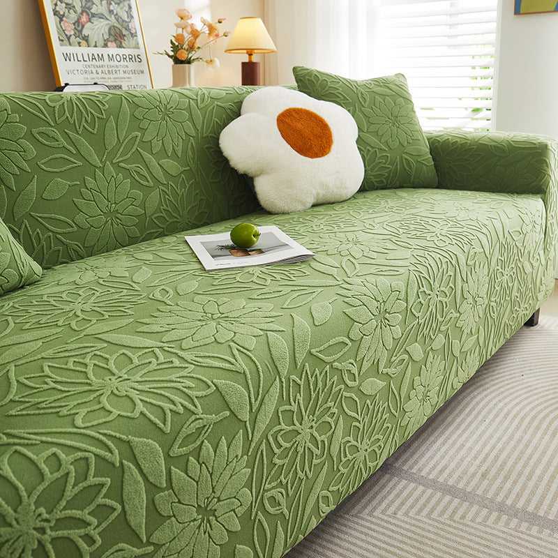 Jacquard Velvet Sofa Cover Elastic Couch Chair Cover Breathable Seats Slipcover