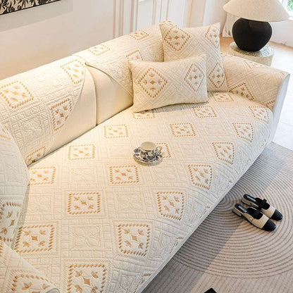 Skin-friendly Cotton Sofa Cover Anti-slip Couch Cover Soft Cushion Mat