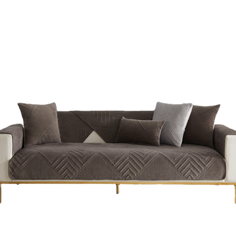 Stylish Velvet Anti-slip Sofa Cover Cushion Chair Mat Anti-scratch Sofa Slipcovers