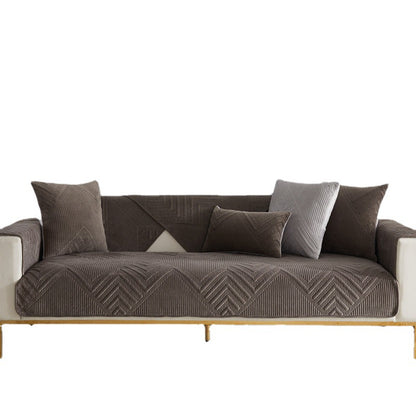 Stylish Velvet Anti-slip Sofa Cover Cushion Chair Mat Anti-scratch Sofa Slipcovers