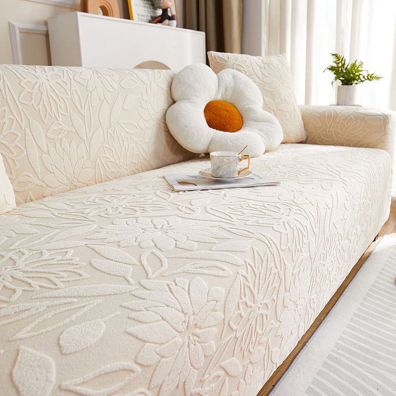 Jacquard Velvet Sofa Cover Elastic Couch Chair Cover Breathable Seats Slipcover