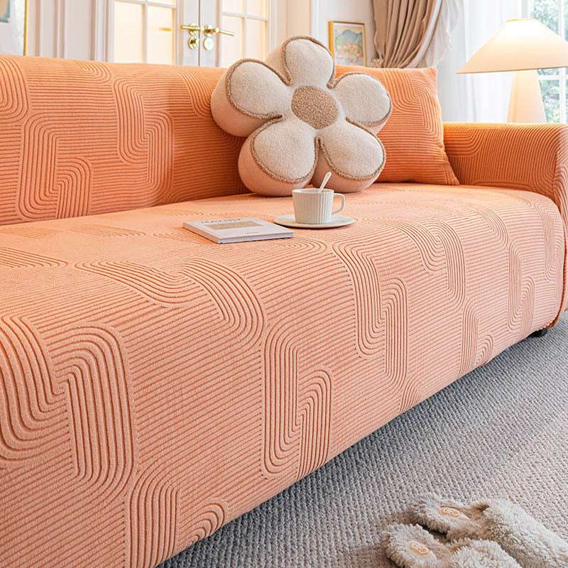Modern Slipcovers Geometric Textured Stretchy Sofa Cover for Couch