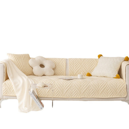 Soft Furry Velvet Plush Non-Slip Sofa Cover Sectional Couch Cover