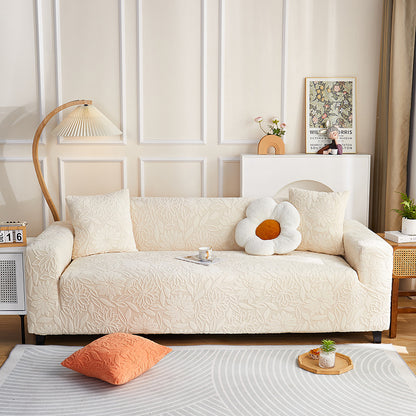 Jacquard Velvet Sofa Cover Elastic Couch Chair Cover Breathable Seats Slipcover