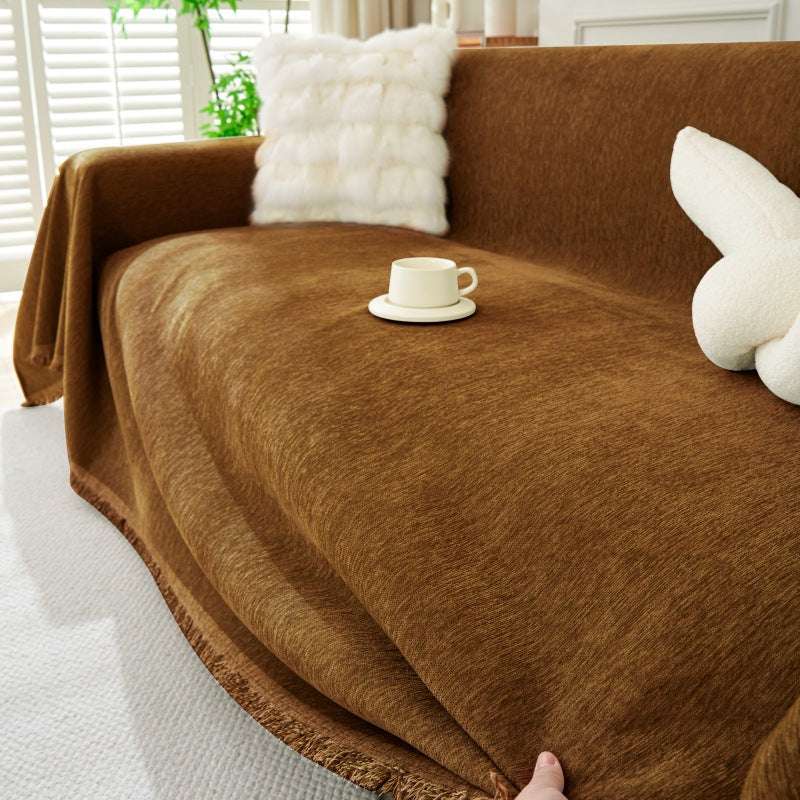 Soft Cozy Chenille Sofa Throw Blanket Scratch Resistant Sofa Couch Covers