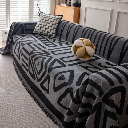 Boho Chenille Sofa Protector Durable Couch Cushion Cover Anti-scratch Slipcover