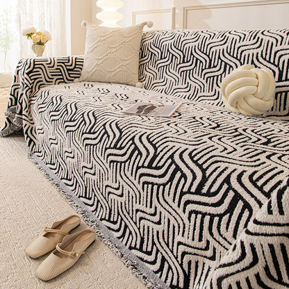 Plush Sherpa Sofa Throw Cover for Sectional Throw Blanket Furniture Protector