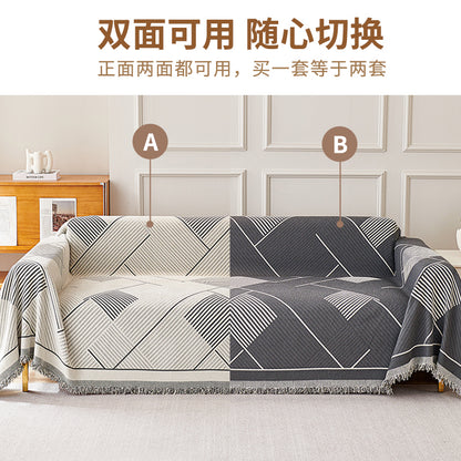 Chenille Sofa Cover Anti-scratch Sectional Couch Cover Universal Sofa Slipcover Blanket 