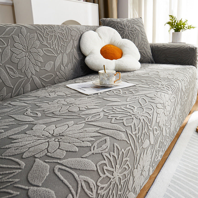 Jacquard Velvet Sofa Cover Elastic Couch Chair Cover Breathable Seats Slipcover