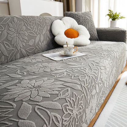 Jacquard Velvet Sofa Cover Elastic Couch Chair Cover Breathable Seats Slipcover