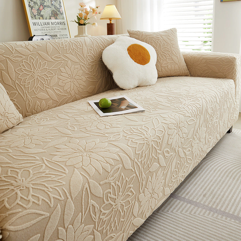 Jacquard Velvet Sofa Cover Elastic Couch Chair Cover Breathable Seats Slipcover