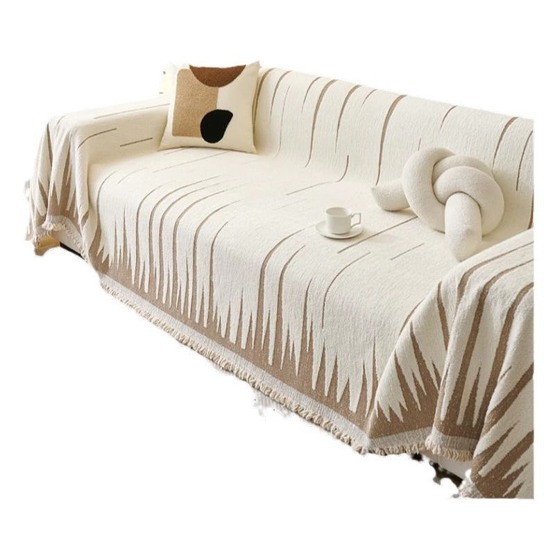 Chenille Couch Cover Sectional Sofa Cover Soft Cozy Throw Blanket
