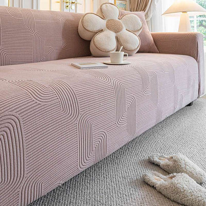 Modern Slipcovers Geometric Textured Stretchy Sofa Cover for Couch