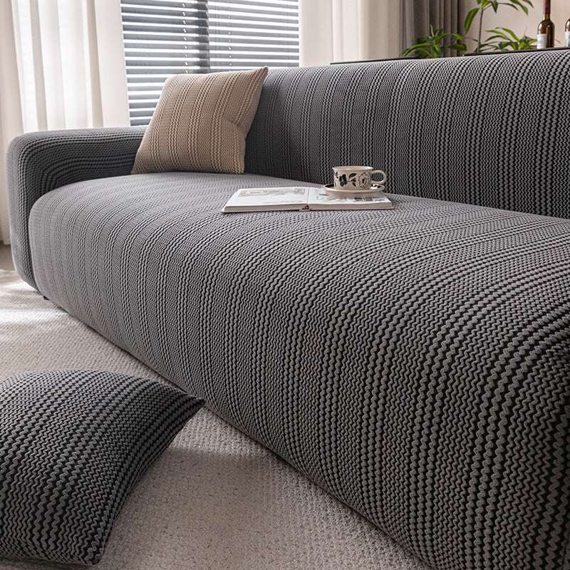 Stretchy Sofa Cover Cozy Plush Fleece Sofa Slipcover Durable Futon Cover