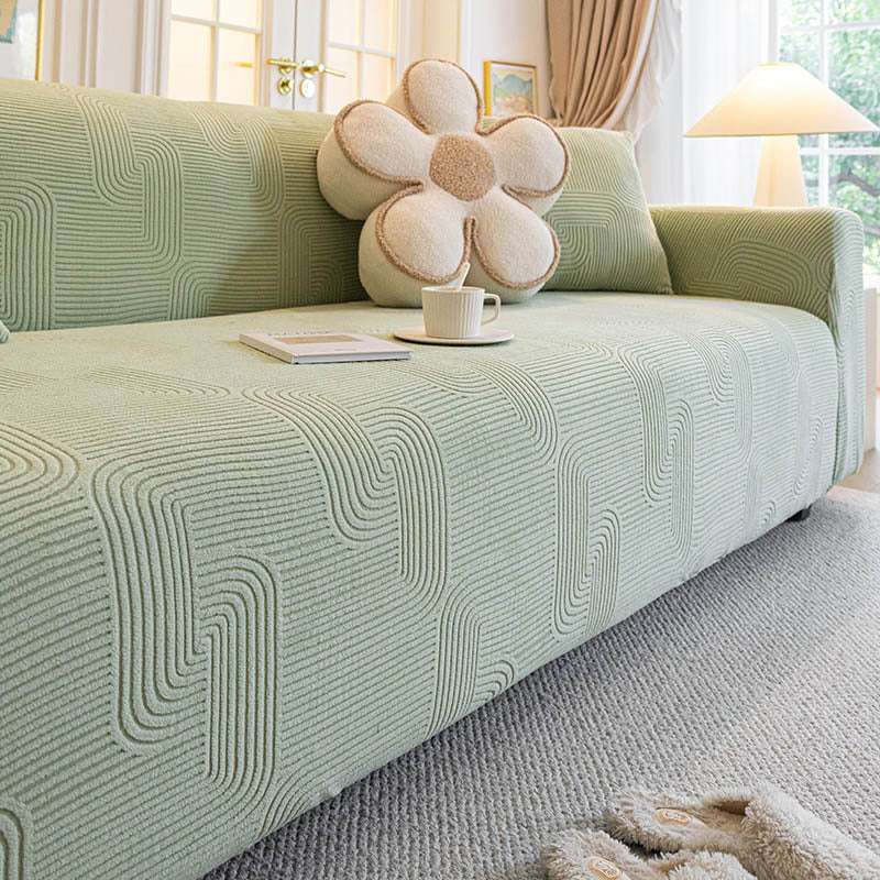 Modern Slipcovers Geometric Textured Stretchy Sofa Cover for Couch