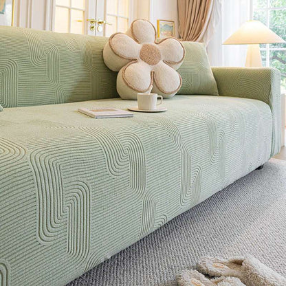 Modern Slipcovers Geometric Textured Stretchy Sofa Cover for Couch