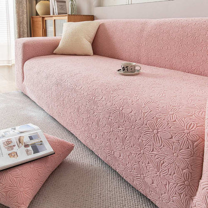 Elastic Floral Couch Slipcover Jacquard Stretchy Non-Slip Furniture Protector
