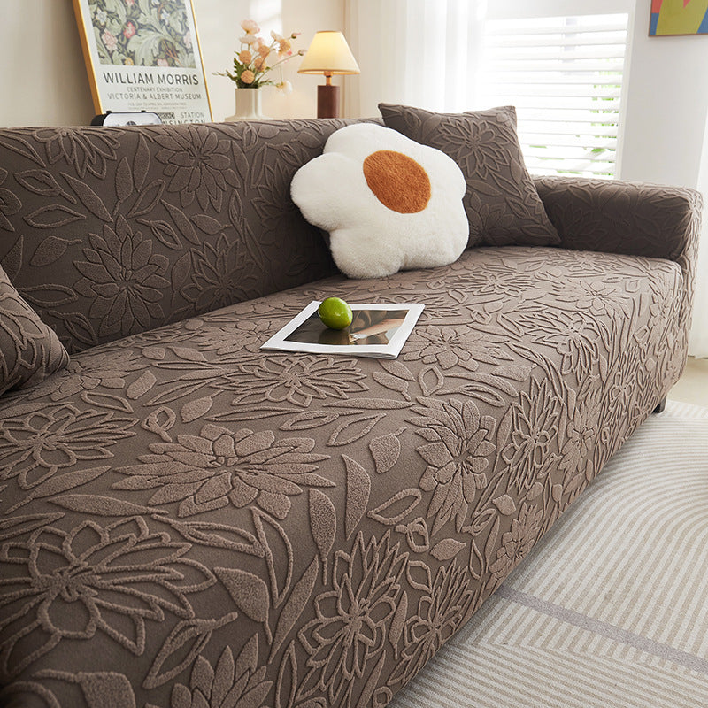 Jacquard Velvet Sofa Cover Elastic Couch Chair Cover Breathable Seats Slipcover