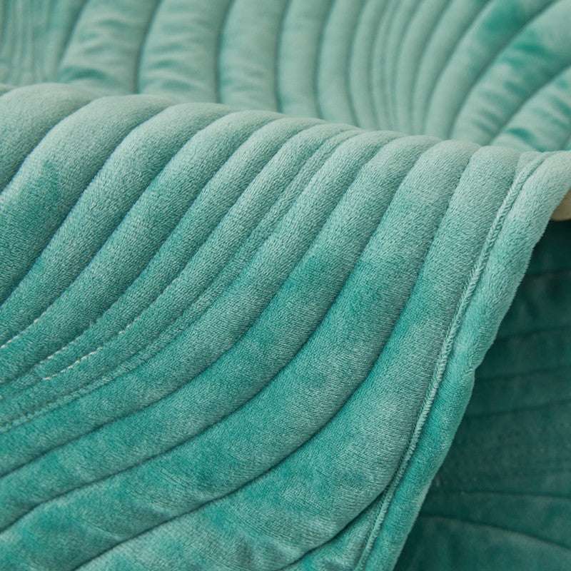Soft Velvet Sofa Mat Non-Slip Cozy Couch Chair Cover Durable Slipcover