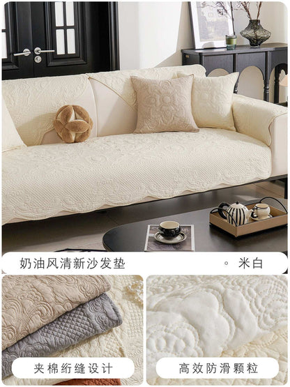 Universal Cotton Cozy Sofa Futon Cover Non-slip Chair Cushion Seat Mat