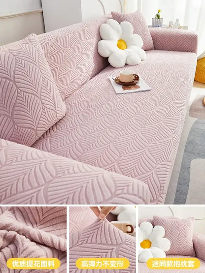 Stretchy Plush Sofa Cover Universal Anti-cat Scratch Couch Cover