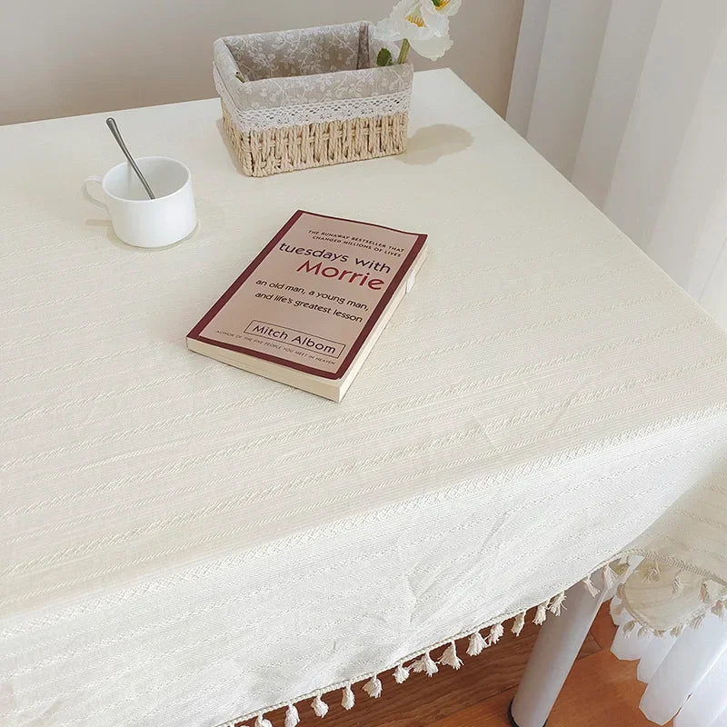 Rectangle Table Cloth Cotton Linen Table Cover for Kitchen Dinning