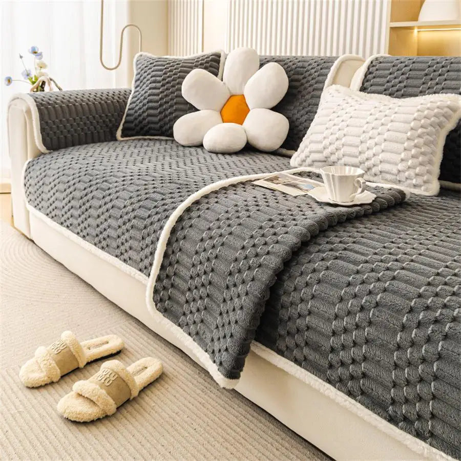 Velvet Couch Cover Cozy Plush Sectional Sofa Cover Sofa Slipcovers