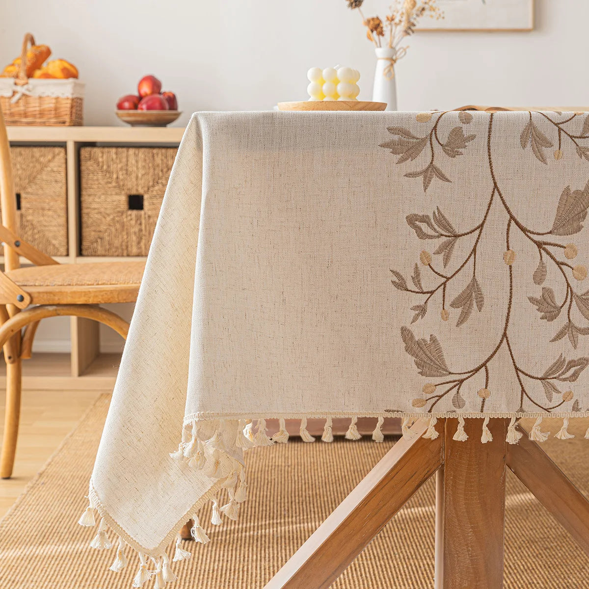 Rustic Tablecloth Rectangular Tablecloth for Dinning Table Decor Kitchen Decor