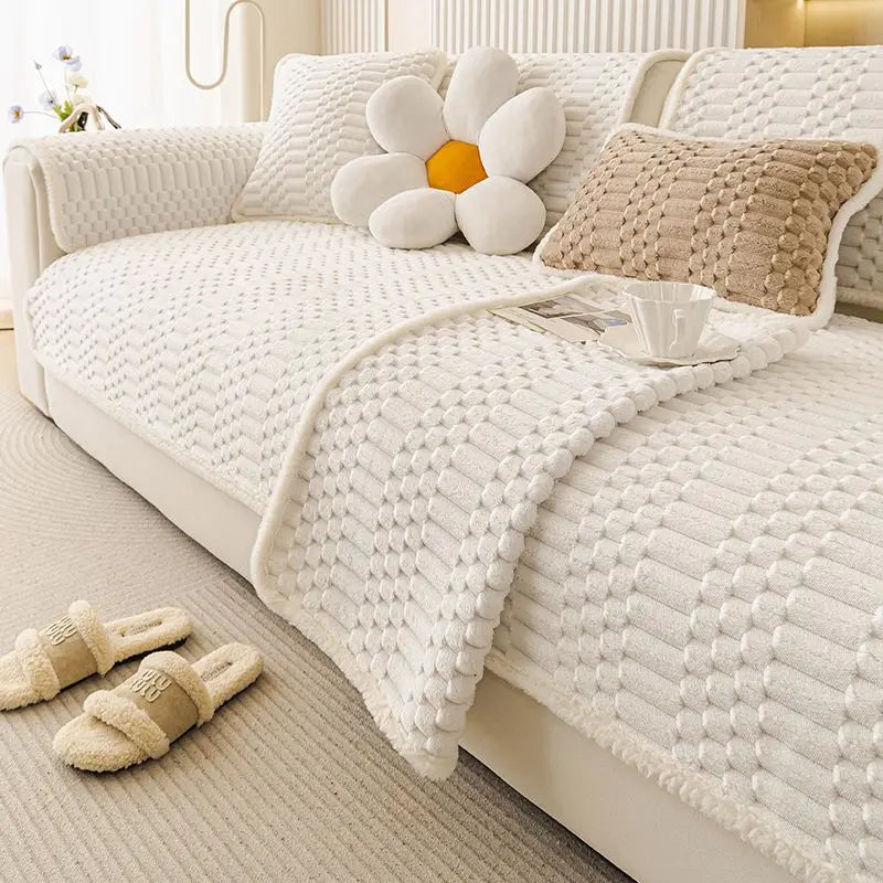 Velvet Couch Cover Cozy Plush Sectional Sofa Cover Sofa Slipcovers