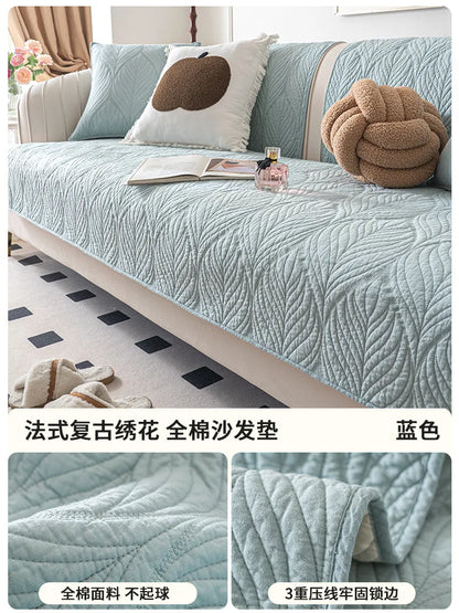 Minimalism Soft Cotton Sofa Cushion Cover Universal Chair Futon Cover Slipcover Non-slip Seat Mat 