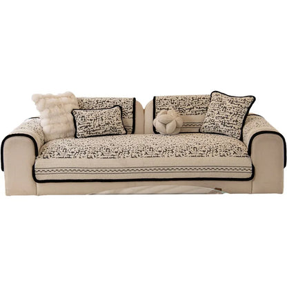 Universal Plush Cushion Cover Velvet Sofa Cover Soft Seat Futon Protector