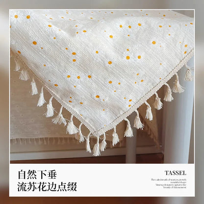 Rectangle Table Cloth Cotton Linen Table Cover for Kitchen Dinning